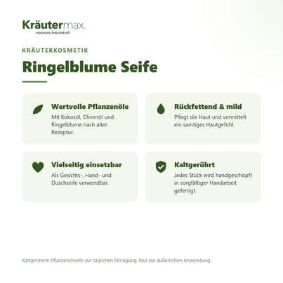 Sie sehen eine Packung Ringelblume Seife 100 g, Produktbild: 02 Ringelblume Seife 100 g, A-Nr.: 4319365 - 02