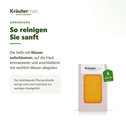 Sie sehen eine Packung Ringelblume Seife 100 g, Produktbild: 04 Ringelblume Seife 100 g, A-Nr.: 4319365 - 04