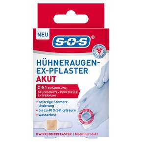 SOS HÜHNERAUGEN-EX AKUT PFLASTER 8ST, A-Nr.: 6142132 - 01