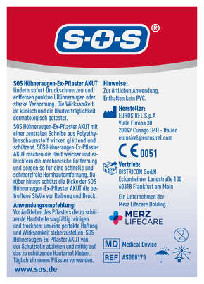 SOS HÜHNERAUGEN-EX AKUT PFLASTER 8ST, A-Nr.: 6142132 - 03