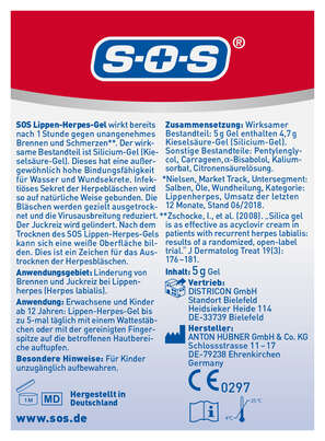 SOS Lippenherpes Gel 5G, A-Nr.: 6147425 - 02