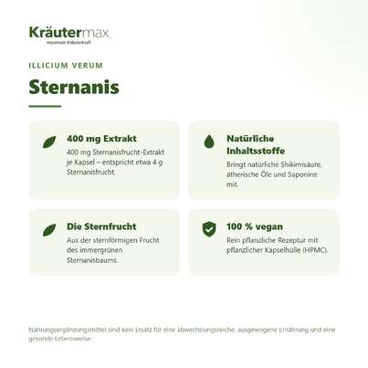 Sternanis Kapseln 60 Stück, A-Nr.: 5414232 - 02