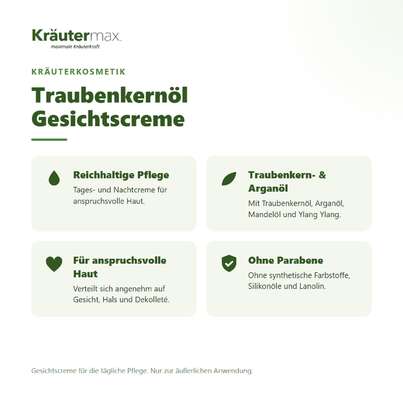 Traubenkernöl Creme Gesichtscreme 50 ml, A-Nr.: 6011714 - 02
