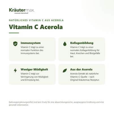 Vitamin C Acerola Kapseln 60 Stück, A-Nr.: 4849270 - 02