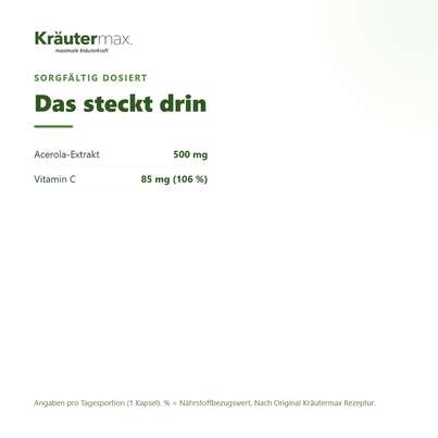 Vitamin C Acerola Kapseln 60 Stück, A-Nr.: 4849270 - 03