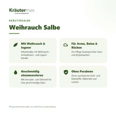Sie sehen eine Packung Weihrauch Salbe 100 ml, Produktbild: 02 Weihrauch Salbe 100 ml, A-Nr.: 5138921 - 02