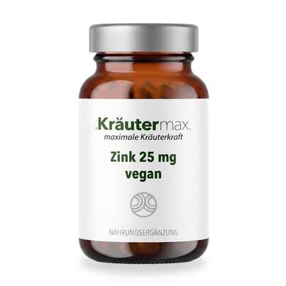 Sie sehen eine Packung Zink 25 mg Kapseln 60 Stück, Produktbild: 01 Zink 25 mg Kapseln 60 Stück, A-Nr.: 5414249 - 01