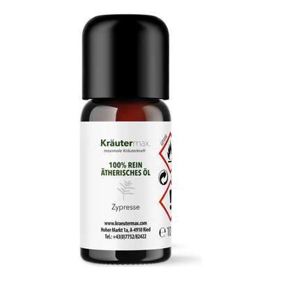 Sie sehen eine Packung Zypressen Öl 10 ml, Produktbild: 01 Zypressen Öl 10 ml, A-Nr.: 5858911 - 01