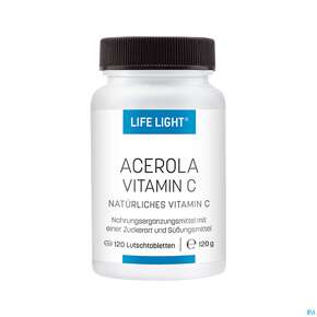 Acerola Vitamin C Lutschtabl Life Light 120st, A-Nr.: 4036673 - 01