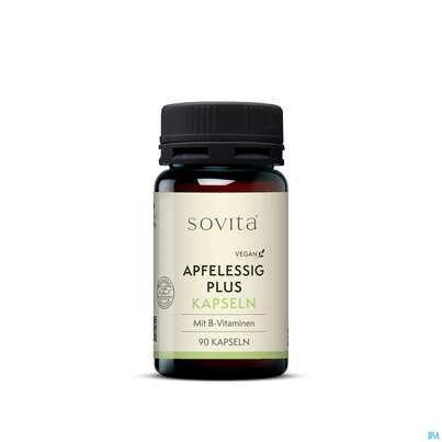 Sie sehen eine Packung Apfelessig Plus Kapseln Sovita 90st, Produktbild: 01 Apfelessig Plus Kapseln Sovita 90st, A-Nr.: 3862966 - 01