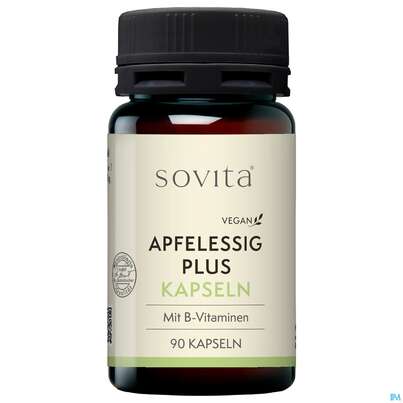 Sie sehen eine Packung Apfelessig Plus Kapseln Sovita 90st, Produktbild: 02 Apfelessig Plus Kapseln Sovita 90st, A-Nr.: 3862966 - 02
