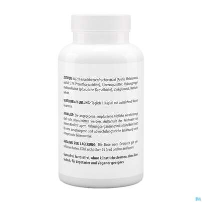 Aronia Extrakt 500mg Kapseln Vegan Vita World 120st, A-Nr.: 4836043 - 05