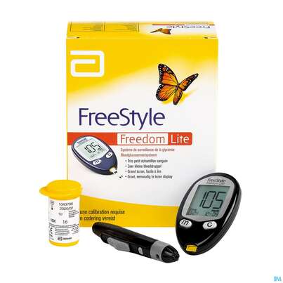 Sie sehen eine Packung Diagnostika U.zubehoer Freestyle/freedom/lite -geraet -abbott 1st, Produktbild: 02 Diagnostika U.zubehoer Freestyle/freedom/lite -geraet -abbott 1st, A-Nr.: 3693073 - 02