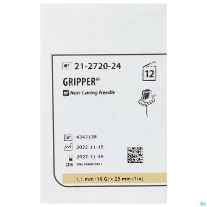 Injektionsspritzen U.zubeh. Gripper Nadel 19gx25mm 12st, A-Nr.: 3297360 - 01