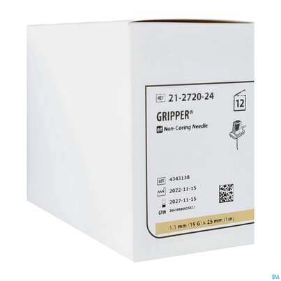 Injektionsspritzen U.zubeh. Gripper Nadel 19gx25mm 12st, A-Nr.: 3297360 - 02