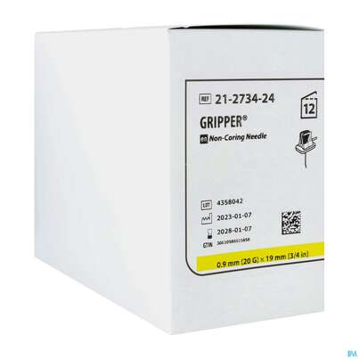 Injektionsspritzen U.zubeh. Gripper Nadel 20gx19mm 12st, A-Nr.: 3297383 - 02