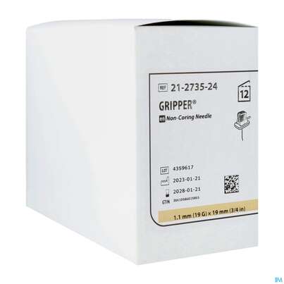Injektionsspritzen U.zubeh. Portnadel Gripper 19gx19mm 21-27 12st, A-Nr.: 1780402 - 02
