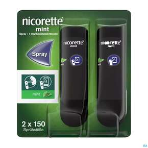 Nicorette Spray 1mg/spruehstoss Z.anw.i.d.mundhoehle lösung Mint 2st, A-Nr.: 3916142 - 01
