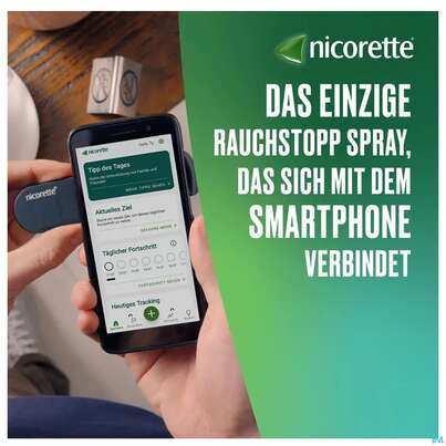 Sie sehen eine Packung Nicorette Spray 1mg/spruehstoss Z.anw.i.d.mundhoehle lösung Mint 2st, Produktbild: 08 Nicorette Spray 1mg/spruehstoss Z.anw.i.d.mundhoehle lösung Mint 2st, A-Nr.: 3916142 - 08