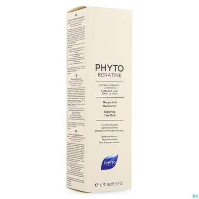 Sie sehen eine Packung Phyto Keratine Maske Strapaziertes Haar 150ml, Produktbild: 02 Phyto Keratine Maske Strapaziertes Haar 150ml, A-Nr.: 5267452 - 02