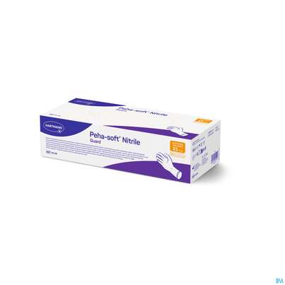 Sie sehen eine Packung Untersuchungshandschuhe Peha/soft/puderfrei Nitrile Guard Xs 100st, Produktbild: 02 Untersuchungshandschuhe Peha/soft/puderfrei Nitrile Guard Xs 100st, A-Nr.: 3462698 - 02