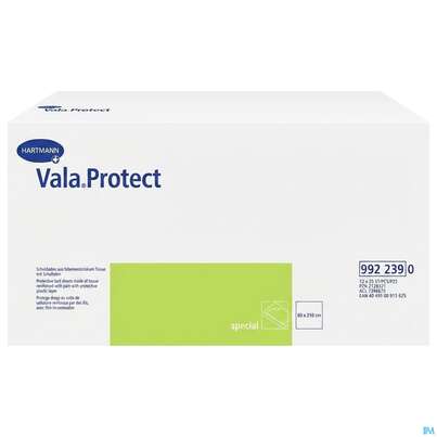 Sie sehen eine Packung Valaprotect Einmal-schutzlaken Spezial 80x 210cm 4x25 100st, Produktbild: 01 Valaprotect Einmal-schutzlaken Spezial 80x 210cm 4x25 100st, A-Nr.: 2369293 - 01