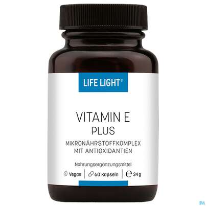 Sie sehen eine Packung Vitamin E Kapseln Plus Life Light 60st, Produktbild: 02 Vitamin E Kapseln Plus Life Light 60st, A-Nr.: 4288251 - 02