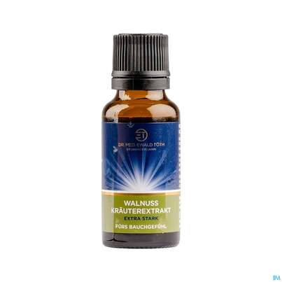 Sie sehen eine Packung Walnuss -kraeuter Extrakt Extra Stark Dr.ewald Toeth 20ml, Produktbild: 02 Walnuss -kraeuter Extrakt Extra Stark Dr.ewald Toeth 20ml, A-Nr.: 2629311 - 02