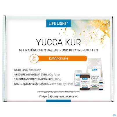 Sie sehen eine Packung Yucca Kur-14 Tage Life Light 1st, Produktbild: 02 Yucca Kur-14 Tage Life Light 1st, A-Nr.: 2336879 - 02