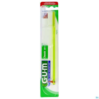 Sie sehen eine Packung Zahnbuersten Gum Classic Soft Gross 411 1st, Produktbild: 02 Zahnbuersten Gum Classic Soft Gross 411 1st, A-Nr.: 3115531 - 02