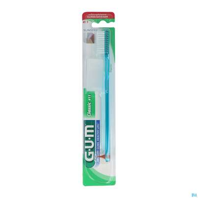 Sie sehen eine Packung Zahnbuersten Gum Classic Soft Gross 411 1st, Produktbild: 04 Zahnbuersten Gum Classic Soft Gross 411 1st, A-Nr.: 3115531 - 04