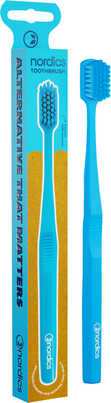 Sie sehen eine Packung Nordics Öko Zahnbürste Premium PLA Blau, Produktbild: 01 Nordics Öko Zahnbürste Premium PLA Blau, A-Nr.: 5666904 - 01