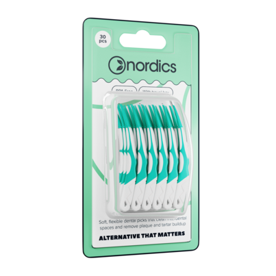 Sie sehen eine Packung Nordics Interdental-Zahnstocher Soft Pick 0,4mm, Produktbild: 01 Nordics Interdental-Zahnstocher Soft Pick 0,4mm, A-Nr.: 5799605 - 01