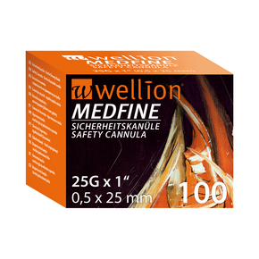 WELL23-25 Wellion MEDFINE Kanüle 25G x 1“, 0,5 x 25 mm, A-Nr.: 5435240 - 01