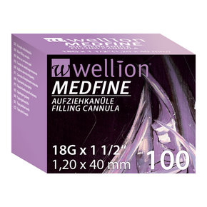 WELL23-18 Wellion MEDFINE Aufziehkanüle 18G x 1/2“, 1,20 x 40 mm, A-Nr.: 5435286 - 01