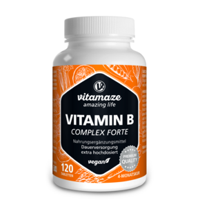 Vitamaze Vitamin B Complex extra hochdosiert vegan, A-Nr.: 5179400 - 01