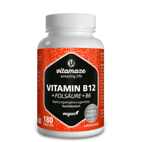 Vitamaze Vitamin B12 1000mcg hochdosiert +Vit. B9 u. B6 vegan, A-Nr.: 5179386 - 01