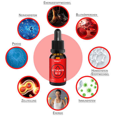Sie sehen eine Packung BjökoVit Vitamin B12 Tropfen vegan, Produktbild: 06 BjökoVit Vitamin B12 Tropfen vegan, A-Nr.: 5174710 - 06