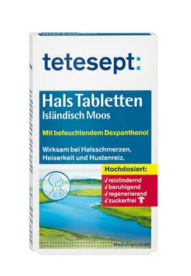 tetesept Hals Tabletten Isländisch Moos Zuckerfrei, A-Nr.: 4057008 - 01