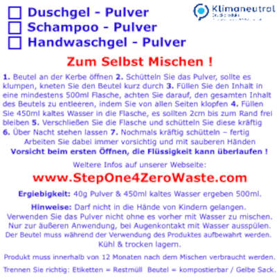 Duschgel Pulver Kokosmilch StepOne, A-Nr.: 5454272 - 02