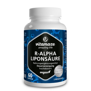 Vitamaze R-Alpha-Liponsäure 200mg hochdosiert vegan, A-Nr.: 5179564 - 01