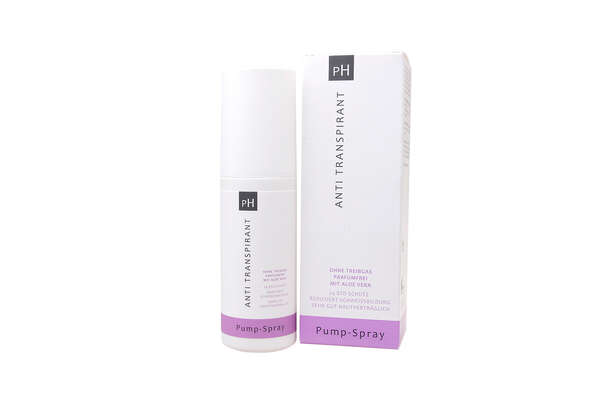 Sie sehen eine Packung pH ANITRANSPIRANT Pump-Spray 100 ml, Produktbild: 01 pH ANITRANSPIRANT Pump-Spray 100 ml, A-Nr.: 4550619 - 01