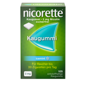 nicorette® Kaugummi icemint mit 2 mg Nikotin, A-Nr.: 3904239 - 01