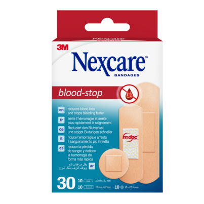 Nexcare™ Blood Stop Blutstillende Pflaster, assortiert, 30/Packung, A-Nr.: 5680637 - 01