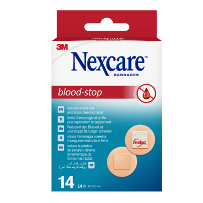 Nexcare™ Blood Stop Spots Blutstillende Pflaster, 22 mm, 14/Packung, A-Nr.: 5680620 - 01