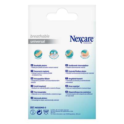 Nexcare™ Breathable Universal Pflaster, 19 mm x 72 mm, 20/Packung, A-Nr.: 5680666 - 02