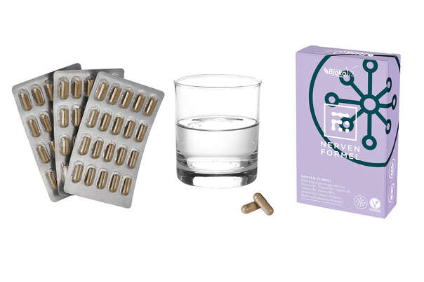 Sie sehen eine Packung BjökoVit Nerven Formel Kapseln vegan, Produktbild: 05 BjökoVit Nerven Formel Kapseln vegan, A-Nr.: 5174673 - 05