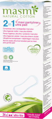 Sie sehen eine Packung Masmi Organic Care - Bio Slipeinlagen Maxi Extra lang 2in1, Produktbild: 03 Masmi Organic Care - Bio Slipeinlagen Maxi Extra lang 2in1, A-Nr.: 4580885 - 03