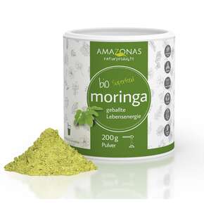 Bio Moringa Pulver, 100g, 100% pur, für mehr Fitness und Vitalität auch im hohen Alter, A-Nr.: 5229322 - 01
