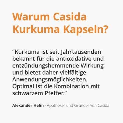 Sie sehen eine Packung Casida Kurkuma Kapseln mit schwarzem Pfeffer, Produktbild: 02 Casida Kurkuma Kapseln mit schwarzem Pfeffer, A-Nr.: 5338991 - 02
